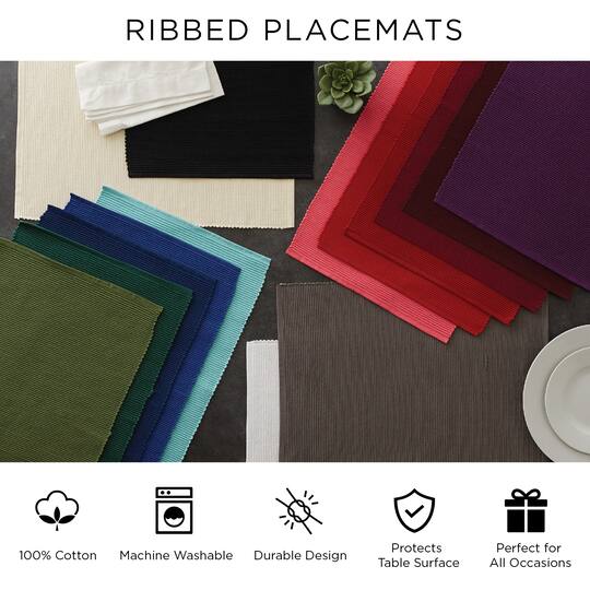 DII® Ribbed Cotton Placemats